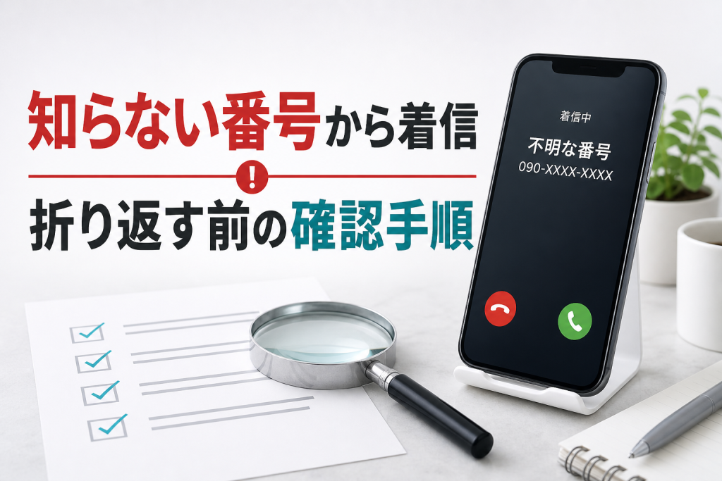 知らない番号から着信があったときの確認手順｜闇金か判断する前に