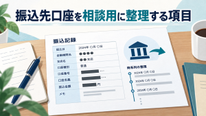 闇金へ振り込んだ・振込を求められたときの記録項目｜口座名義と日時を整理