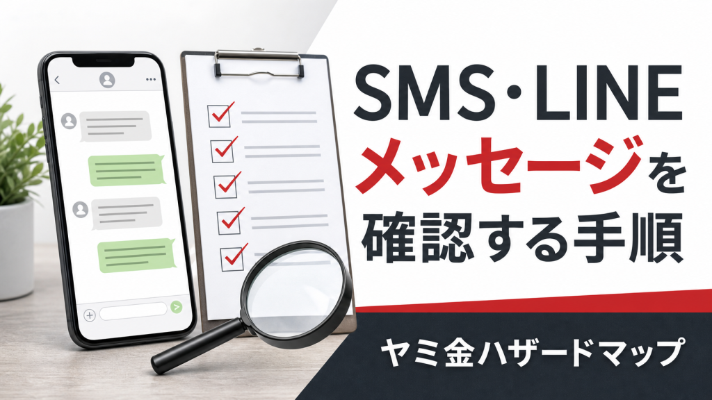 闇金を名乗るSMS・LINEメッセージが届いたときの確認手順