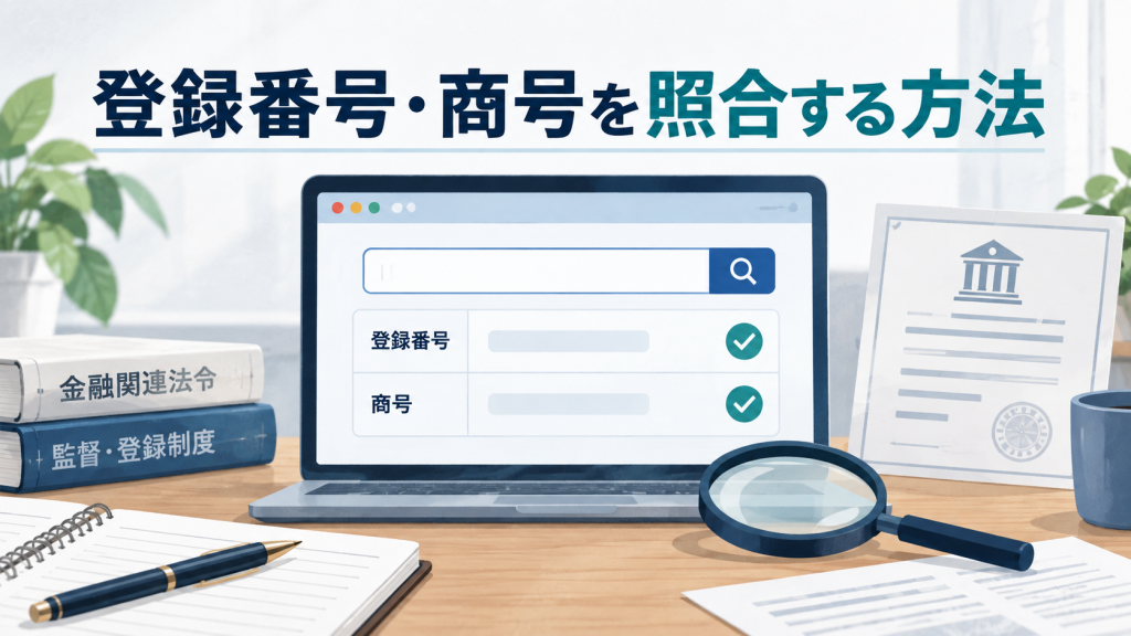闇金の登録番号・商号を確認する方法｜金融庁検索で見る4項目