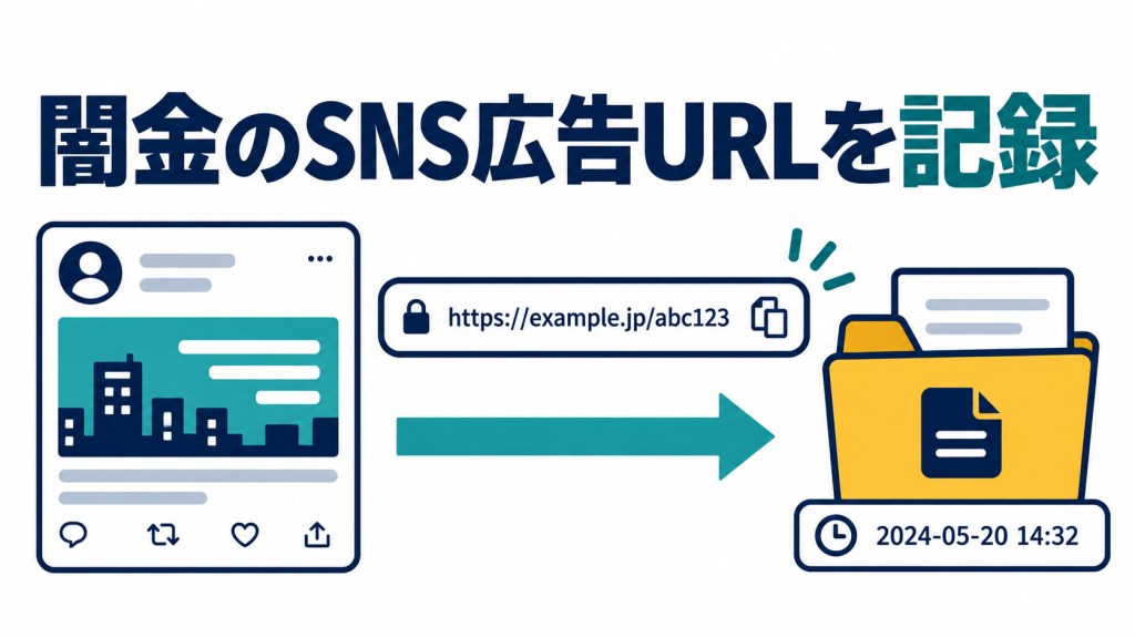 闇金のSNS広告・プロフィールURLを相談前に記録する方法