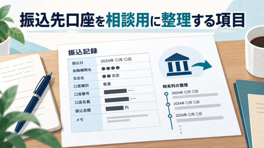 闇金へ振り込んだ・振込を求められたときの記録項目｜口座名義と日時を整理